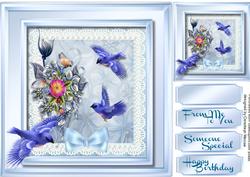 Beautiful Bluebirds and Wynflorals 