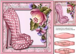 Lovely Polka Dot Shoes and Pink Passion Flowers
