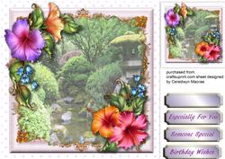 Lovely Hibiscus and Bell Flowers
