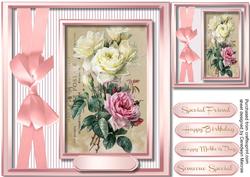 Lovely Vintage Roses on a Postcard