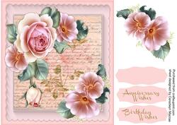 Beautiful Roses on a Script Mat