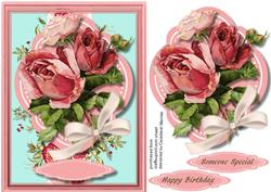 Lovely Roses on a Quadrefoil Mat