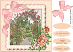 Beautiful Roses in a Arched Frame