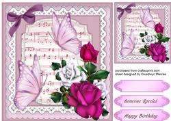 Lovely Butterfly's and Maurve Roses 