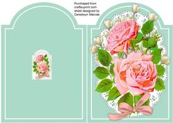 Print, Cut and Fold , Lovely Pink Roses