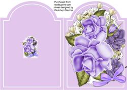 Print, Cut and Fold , Beautiful Lilac Rose 