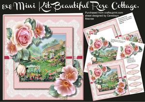 8x8 Mini Kit, Beautiful Rose Cottage 