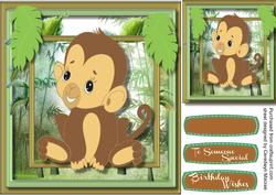 8x8 Adorable Little Monkey