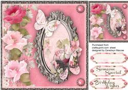Beautiful French Roses and Butterfly's 