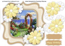 Lovely Double Bracket with With White and Yellow Daisy's