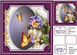 Beautiful Easter Egg and Butterfly's