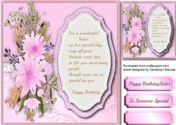 Birthday Wishes Sister with Verse