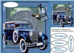 Lovekly Blue Vintage Rollsroyce