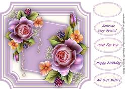 8x8 , Lilac Roses and Fruits 