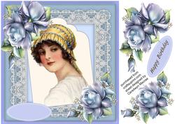 Lovcely Vintage Lady in Blue