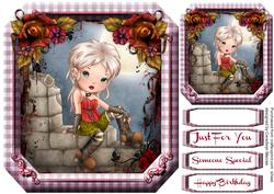 Lovely Gothic Girl and Roses 