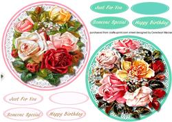 2 Lovely Mixed Rose Toppers