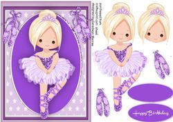 Lovely Blond Ballerina in Lilac
