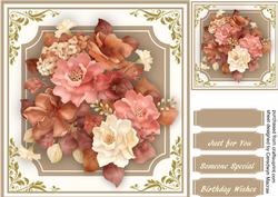 Beautiful Roses on a Champagne Mat