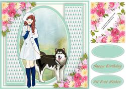 Girl and Her Dog 