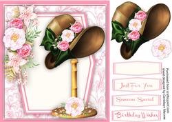 Beautiful Hat with Peionies