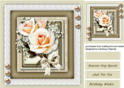 Cream Roses and Baby's Breath