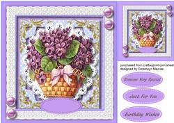 Beautiful Basket of Violets