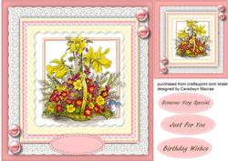 Lovely Basket of Spring Flowers