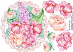 Lovely Scalloped Topper and Mixed Flowers 