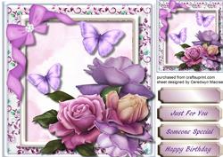 Lovely Roses and Lilac Butterfly's