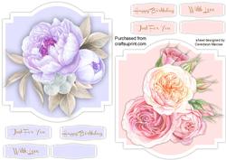 2, Beautiful Roses Ina Shaped Topper 3