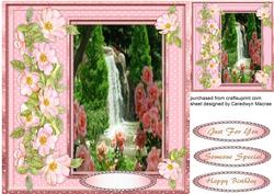 Beautiful Apple Blosson and Waterfall