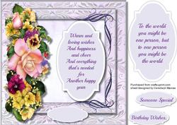 Beautiful Pansy's , Rose and a Lovely Verses