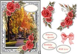 A5 Lovely Roses and Scene