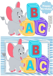 Ellies Birthday Blocks Blue 