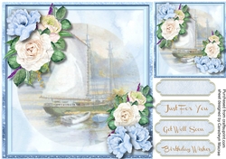 Beautiful Water Scene and Roses