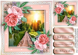 Beautiful Sunrise and Roses