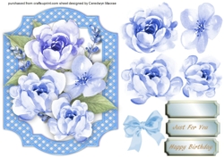 Lovely Blue Flowers in a Lattice Bracket