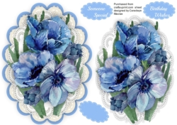 Beautiful Anemones on a lace mat 