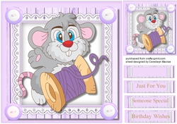 Cute Sewing Reel mouse
