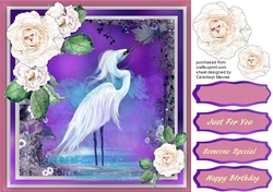 Stunning Roses and Fantasy Bird,