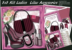 8x8 Kit lovely Deep Pink Ladies Accssories,