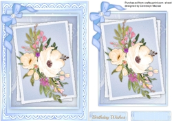 Beautiful Anemones on a Double Mat