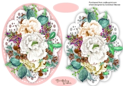 Beautiful Cream roses on a lace mat 2, 