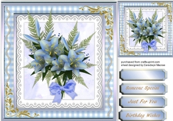 Lovely Blue Flowers on Fern 2
