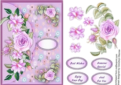 Lilac Envelope Card with Roses