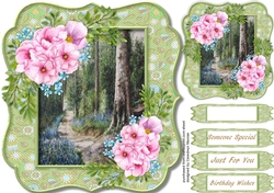 Shaped card with Roses