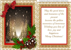 Beautiful Christmas in a Gold Frame
