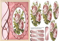 Beautiful Pink flower in a pink Frame , pyramid