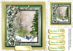 Beautiful christmas Scene On Lace
